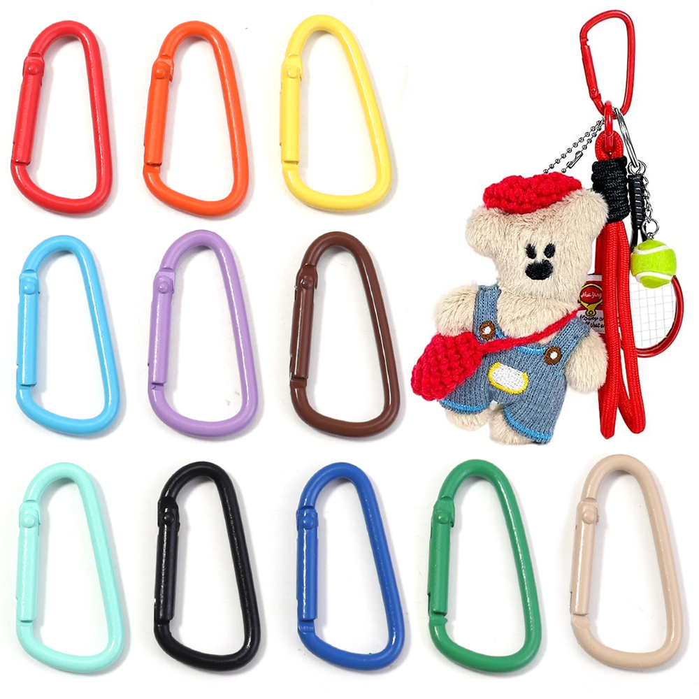 Jewelry Making Rings - 10pcs Colorful Carabiner Clip Alloy Keychain
