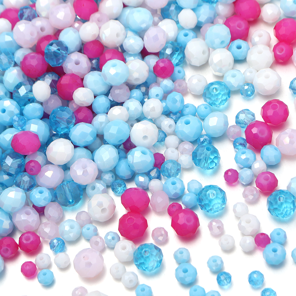 Jewelry Making Beginners - 100-200pcs/lot 4/6/8mm Pink Blue Series Faceted