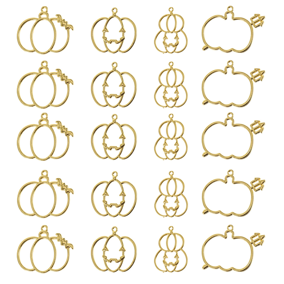 Resin Mold Jewelry - 20Pcs DIY Pumpkin Resin Pendant Mold