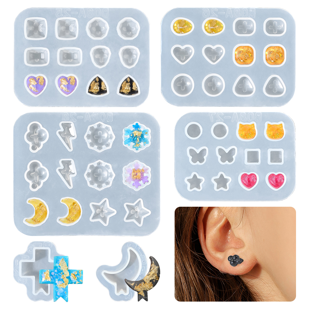 Resin Mold Jewelry - S0194 Silikonform Epoxidharz Mini Gem Ear