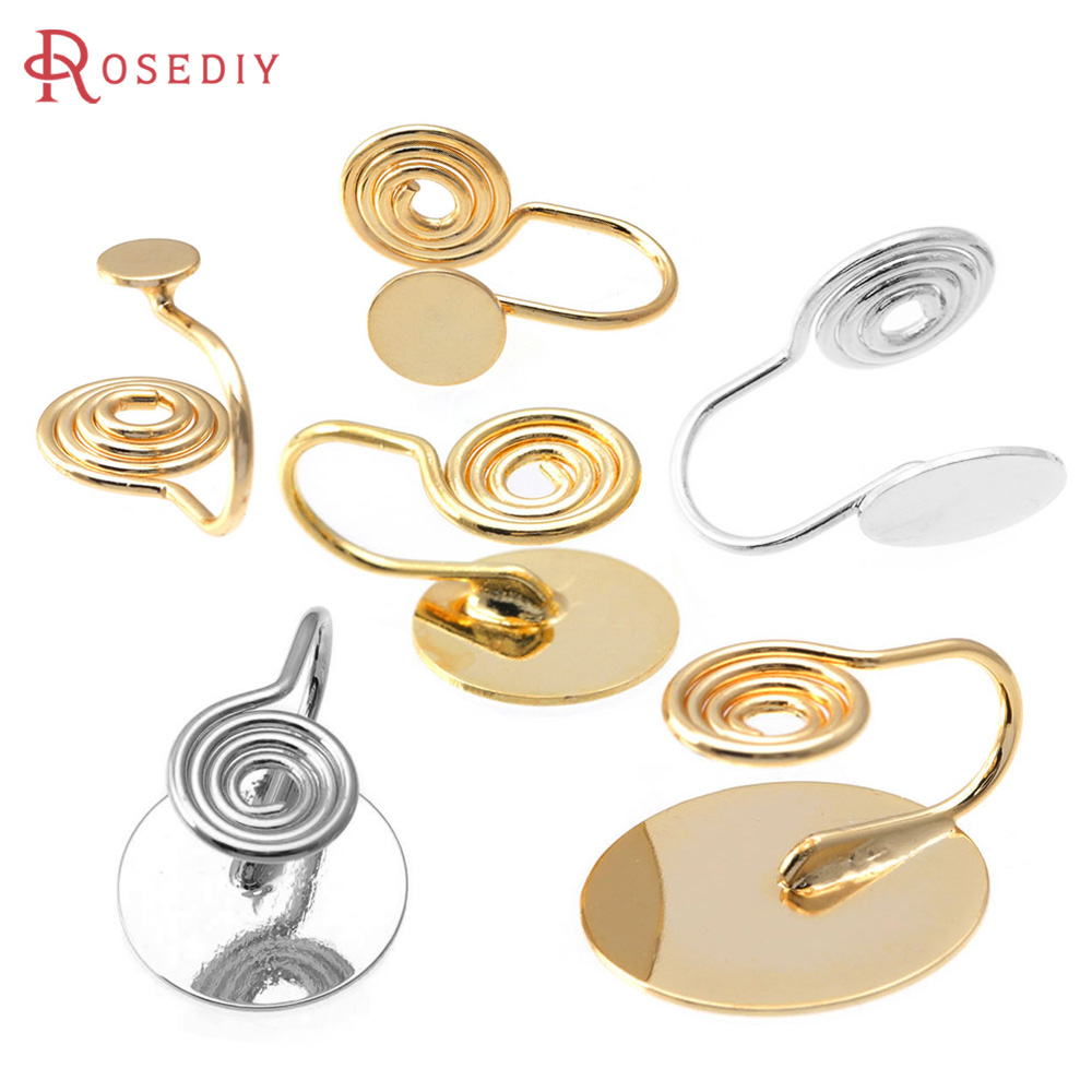 Jewelry Making Kit - 10PCS 4MM~14MM 18K Gold Color Brass