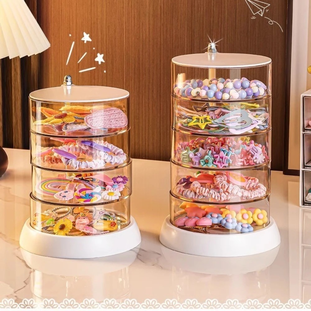 Jewelry Making Jewelry - 360 Rotating Clear Hair Accessory Organizer