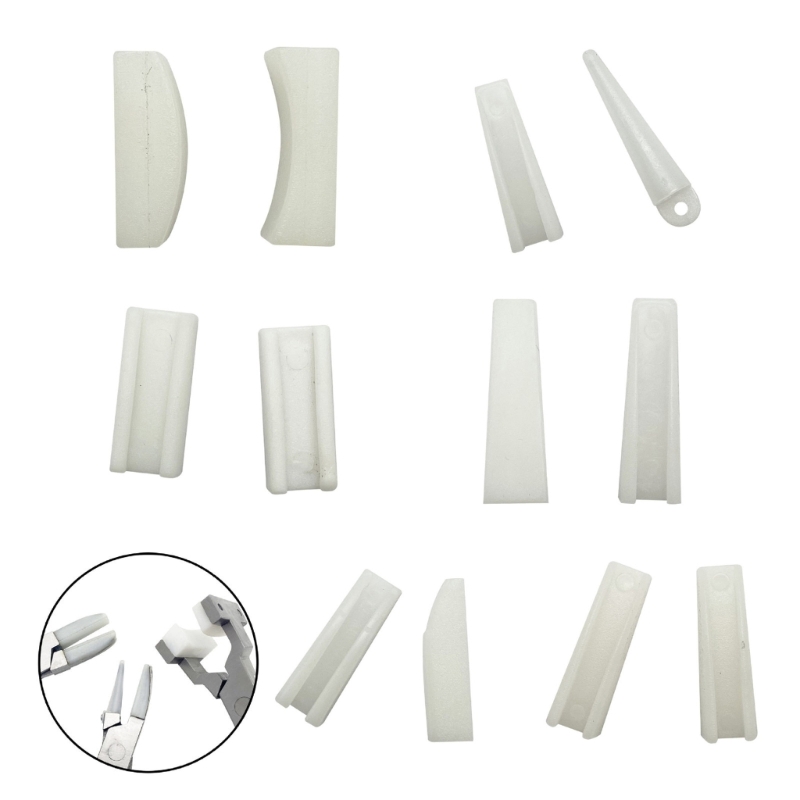 Jewelry Making Pliers Set - Multipurpose Plastic Jaw Flat Nose Pliers