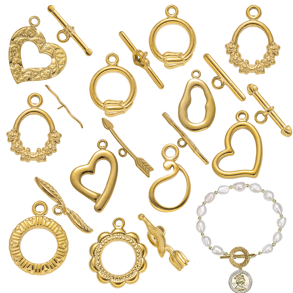 Jewelry Making Kit - 5 Sets Stainless Steel Toggle Clasp