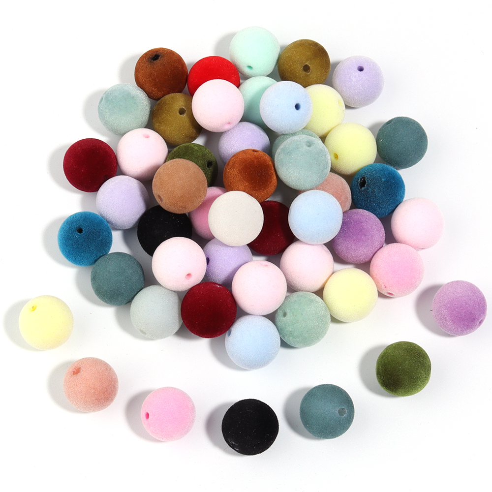 Bead Mat Velvet - 10Pcs/Lot 16mm Colorful Acrylic Flocking Velvet
