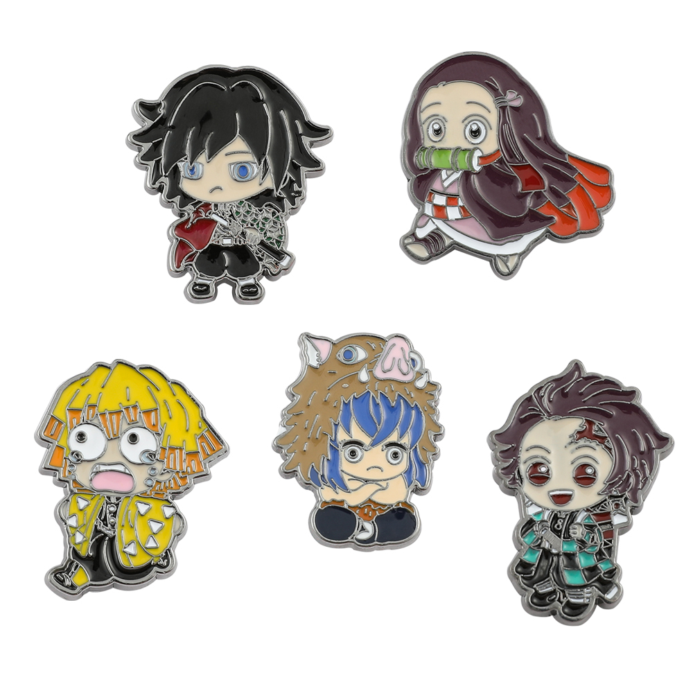 Jewelry Making Head Pins - 5 Pcs Cartoon Character Brooch Head