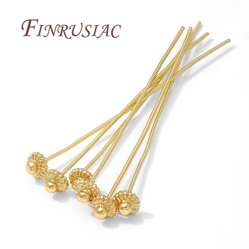 Jewelry Making Head Pins - 10/20Pcs/Lot 18K Gold-plated Pins For Jewelry