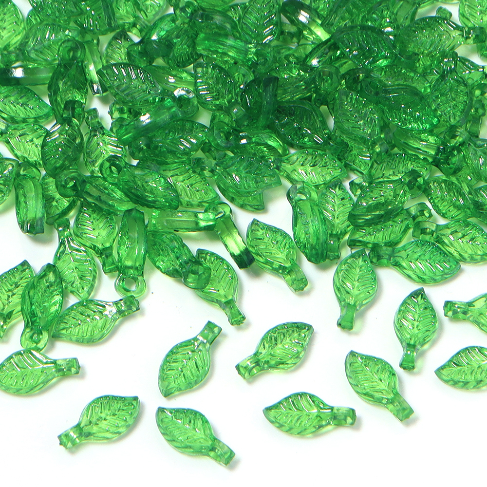 Jewelry Making Beginners - 200pcs/lot Green Leaves Glass Beads Pendant