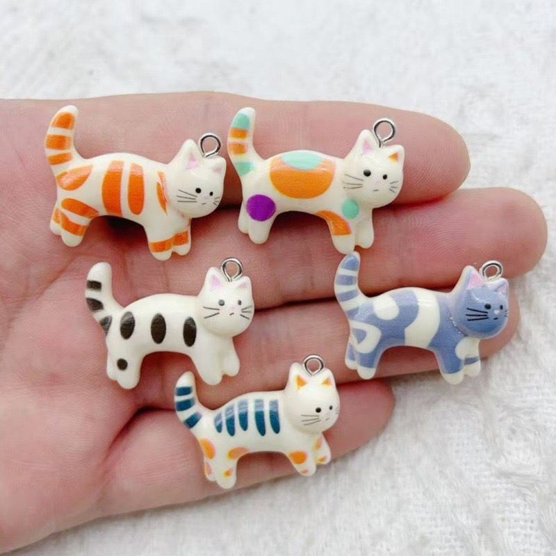 Jewelry Making Jewelry - 10pcs resin cartoon cat animal jewelry