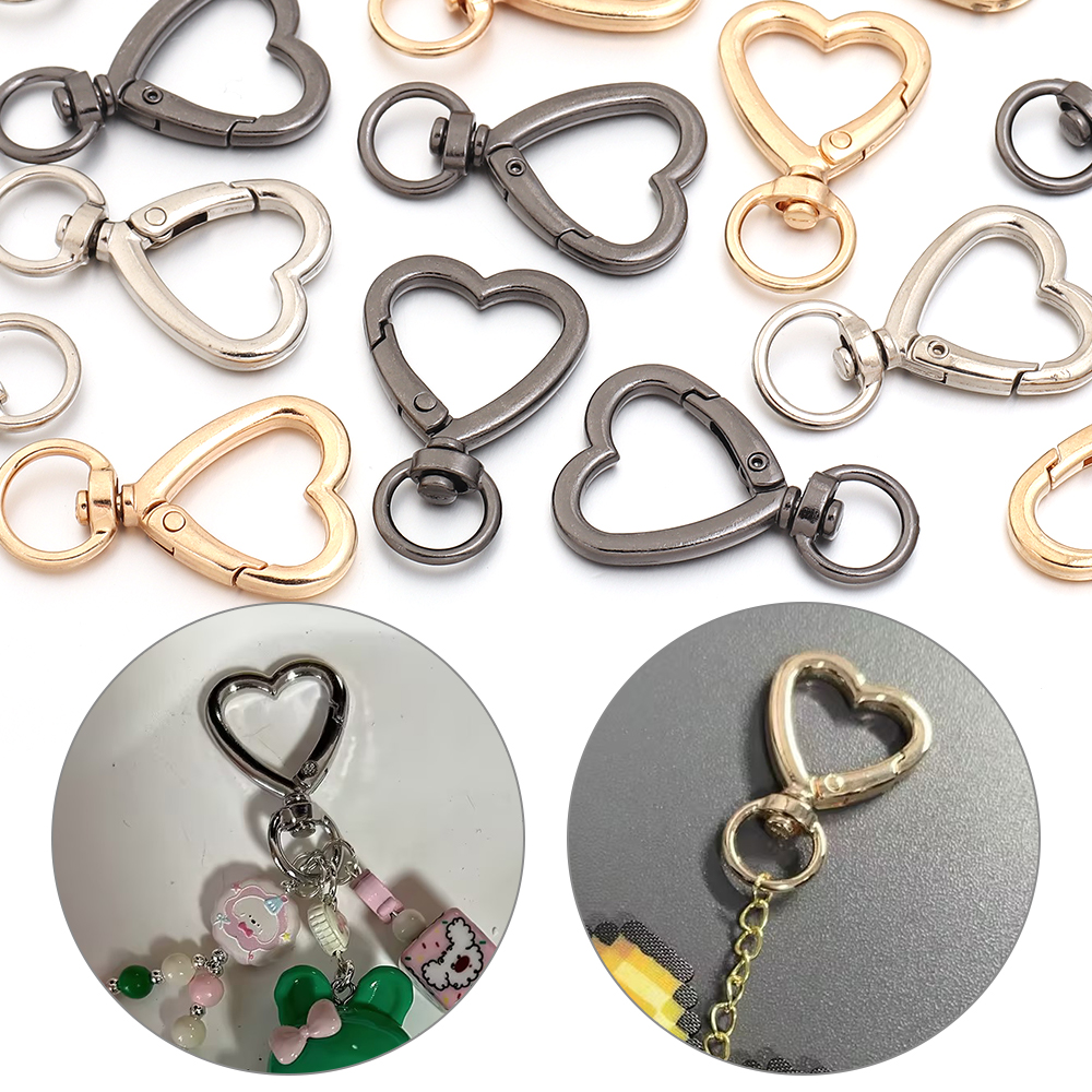 Jewelry Making Rings - 5-10pcs Alloy Heart Lobster Claw Clasps