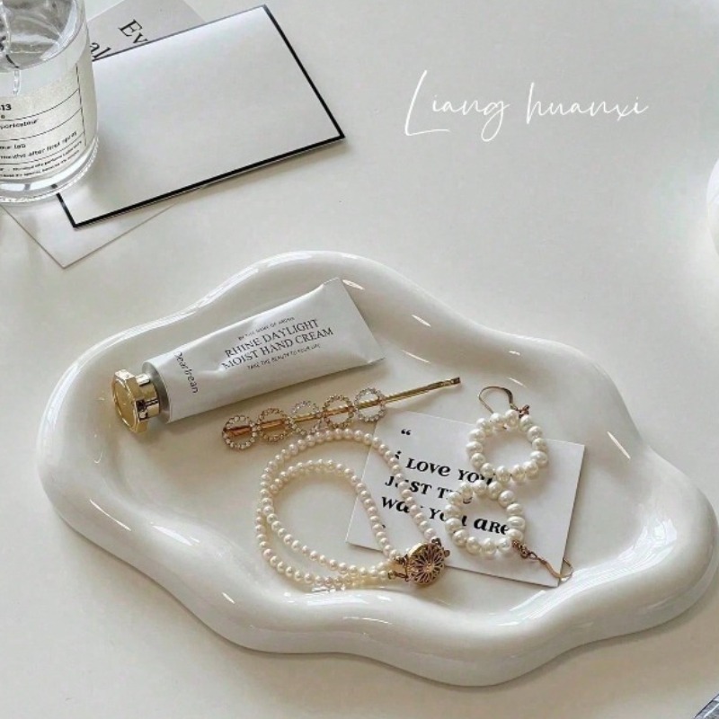 Jewelry Making Desk - Minimalist Jewelry Storage Tray Creative White