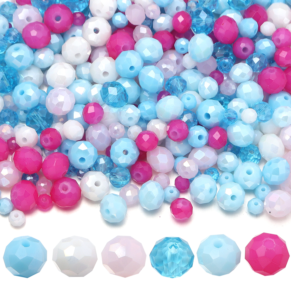 100-200pcs/lot 4/6/8mm Pink Bl – Jewelry Making Beginners recenzja i cena