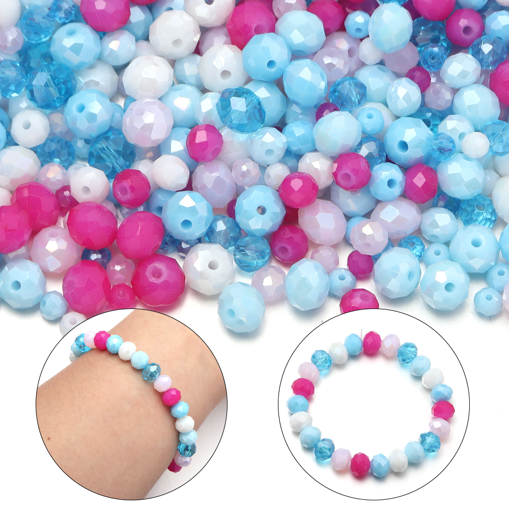 100-200pcs/lot 4/6/8mm Pink Bl – Jewelry Making Beginners recenzja i cena
