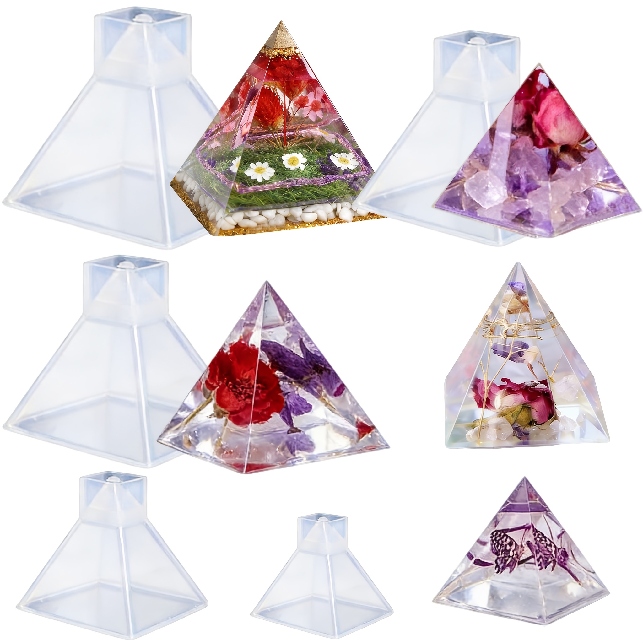 5pc- Pyramid resin molds of va – Resin Mold Jewelry recenzja i cena