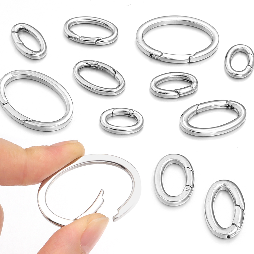 1pc Stainless Steel Spring Cla – Jewelry Making Rings recenzja i cena