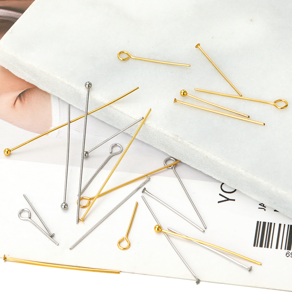 100/50pcs Stainless Steel Eye  – Jewelry Making Head Pins recenzja i cena
