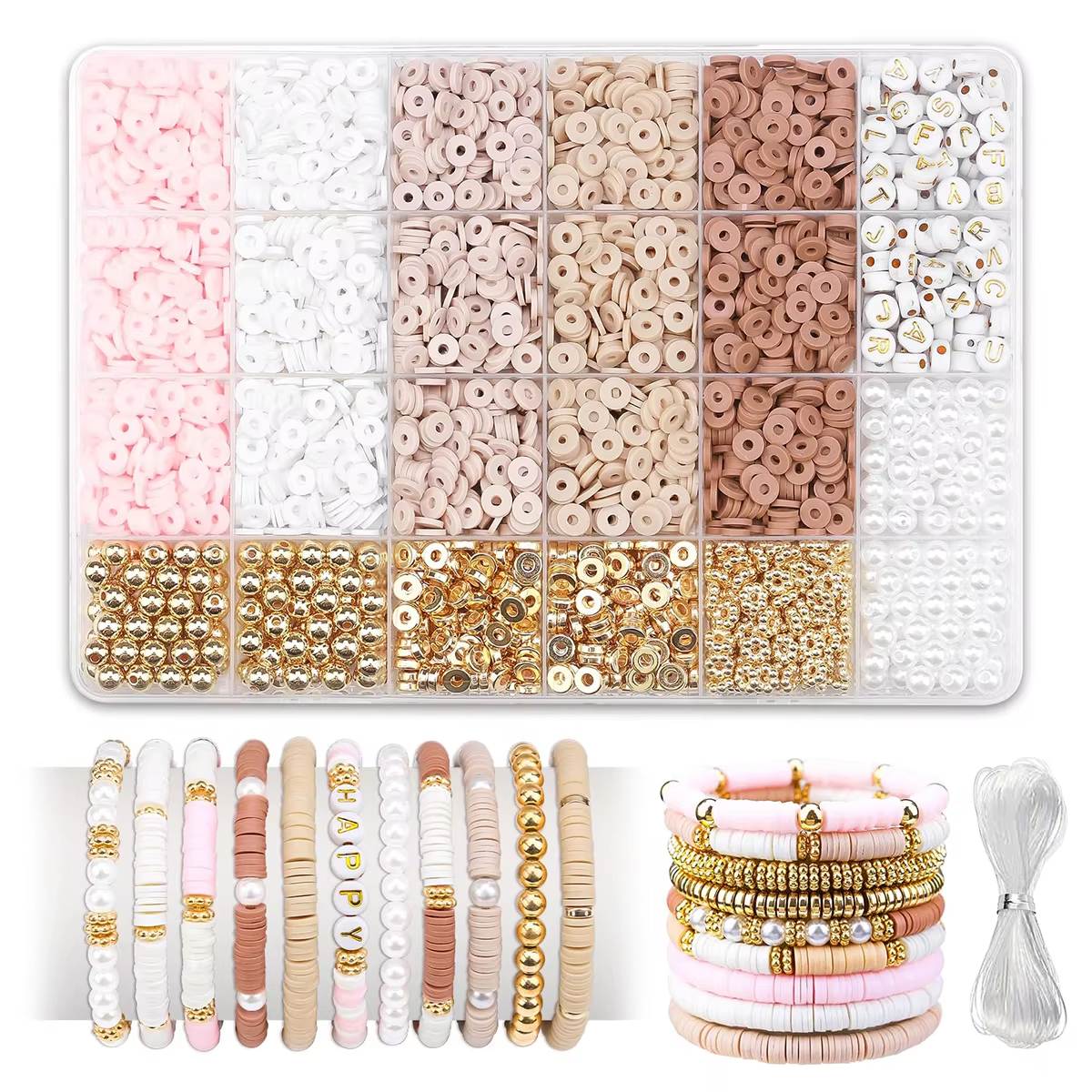 1970pcs light pink clay bead s – Jewelry Making In Clay recenzja i cena