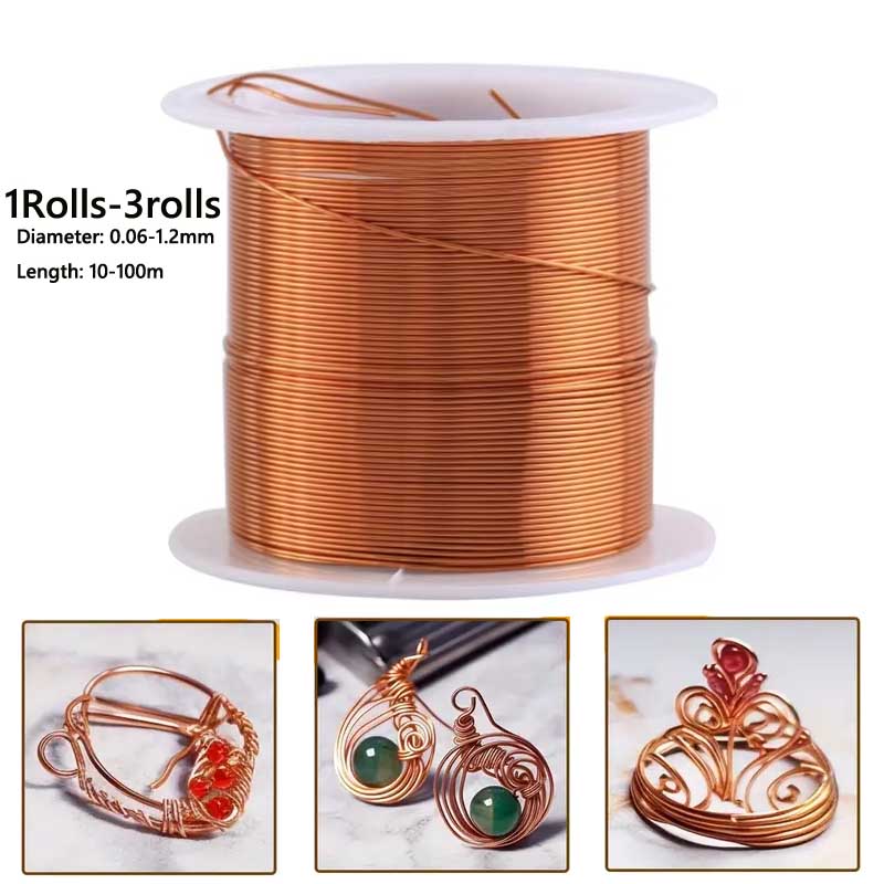 1-3Roll  Soft Copper Wire for  – Jewelry Making Wire recenzja i cena