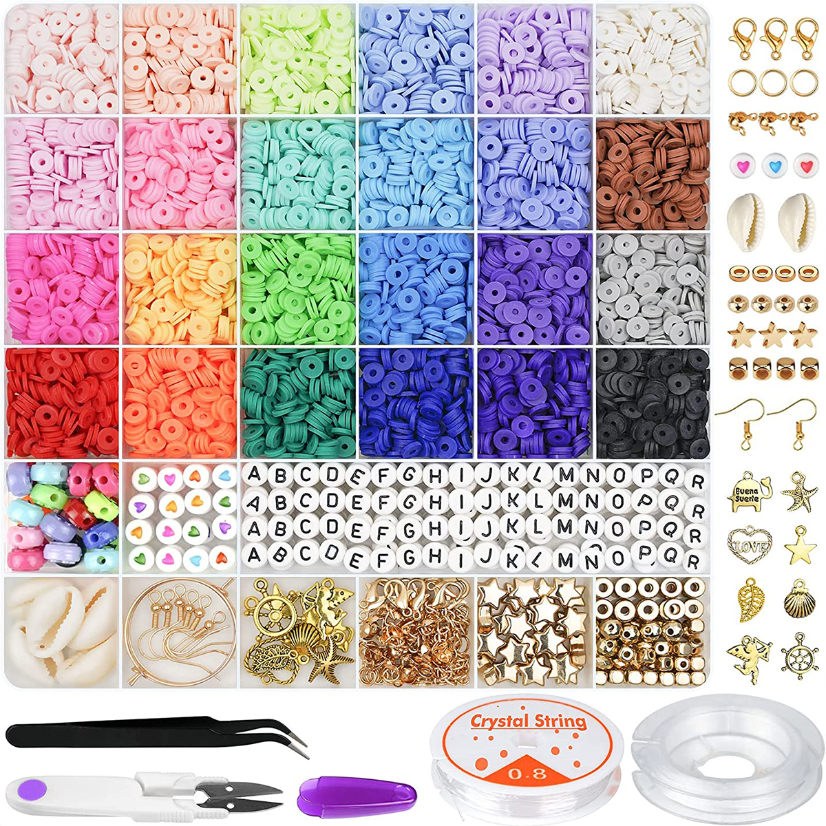 6000 Pcs 24 Colors Flat Round  – Jewelry Making In Clay recenzja i cena