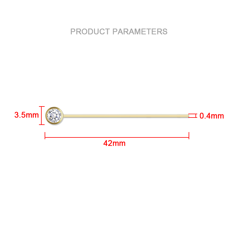 14K Gold Filled Zircon Head Pi – Jewelry Making Head Pins recenzja i cena