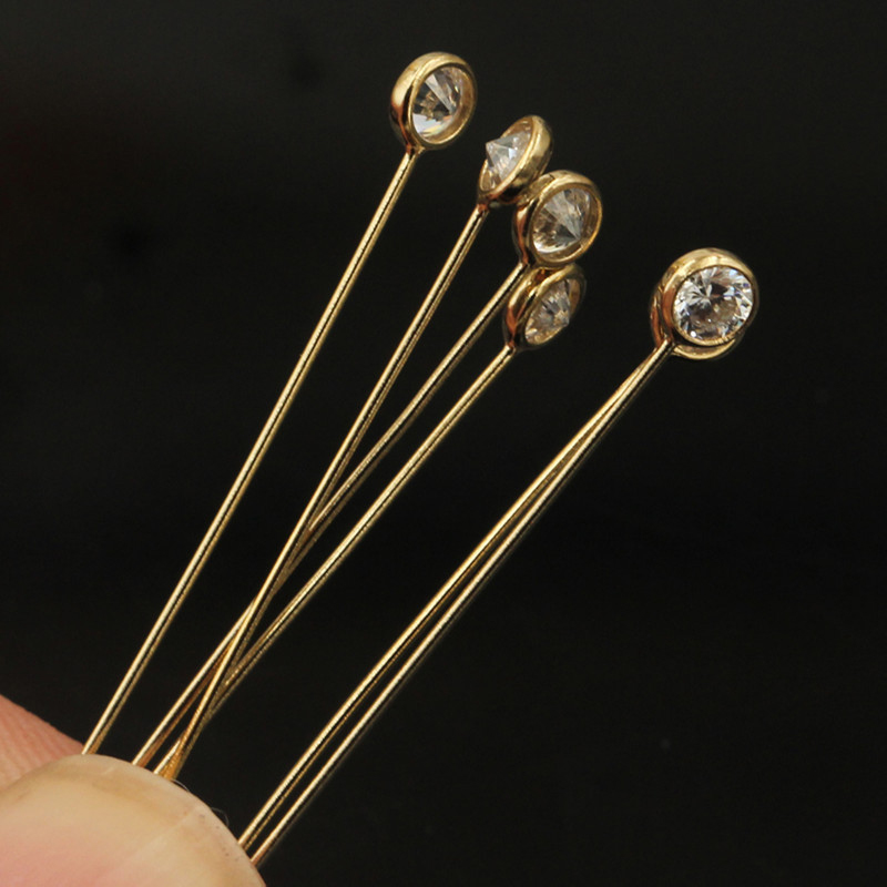 14K Gold Filled Zircon Head Pi – Jewelry Making Head Pins recenzja i cena