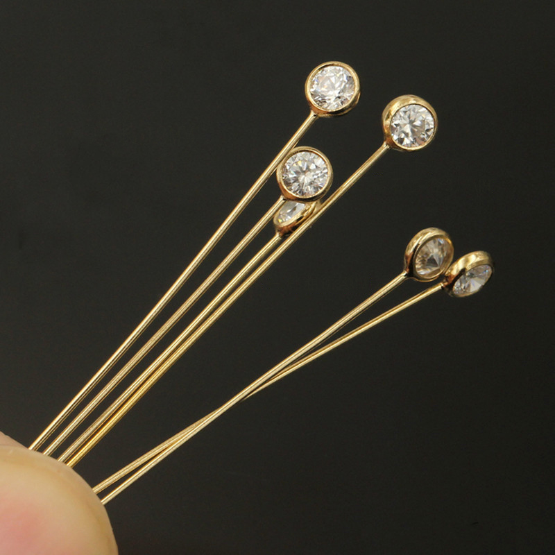 14K Gold Filled Zircon Head Pi – Jewelry Making Head Pins recenzja i cena