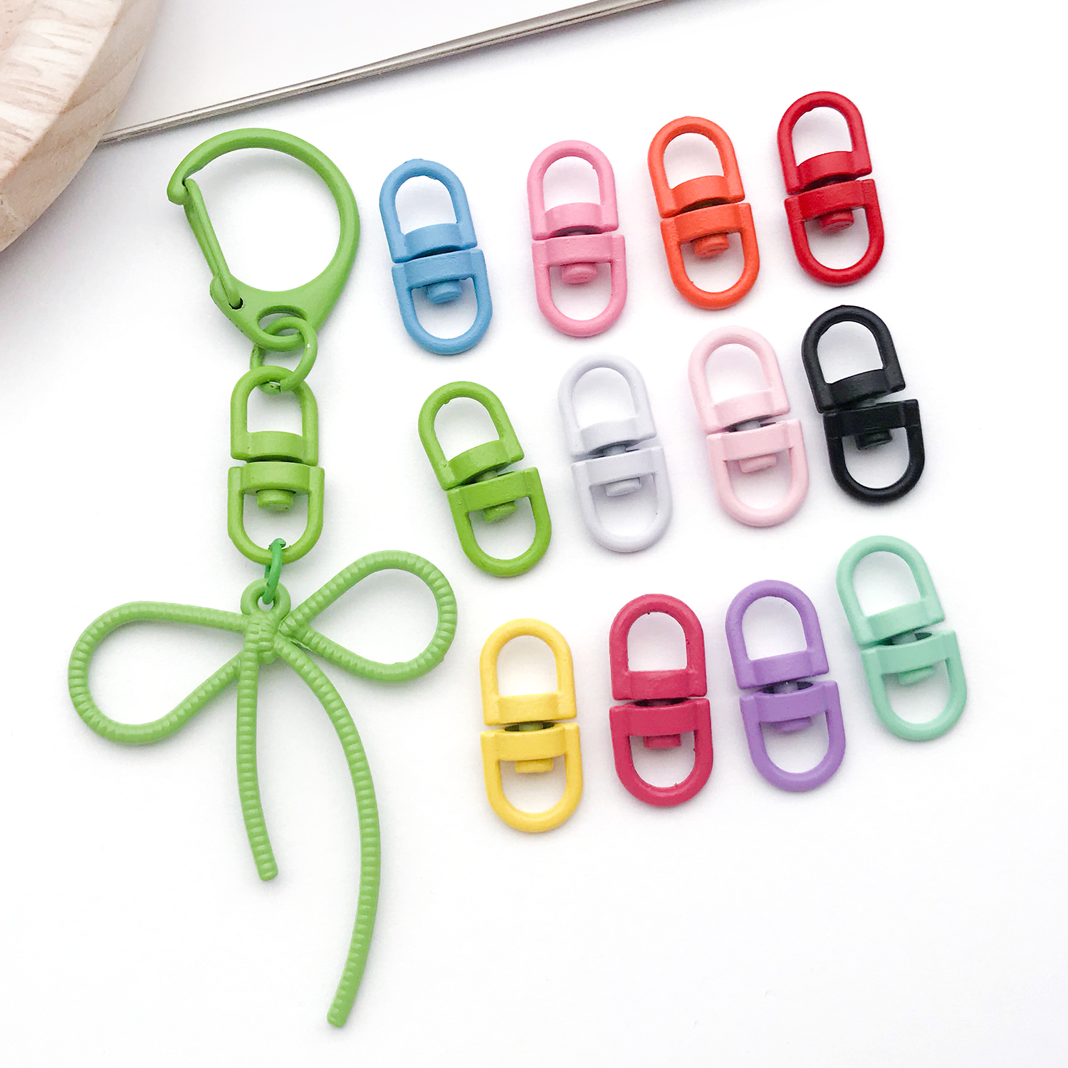 20pcs Metal Rotate Buckle Key  – Jewelry Making Rings recenzja i cena