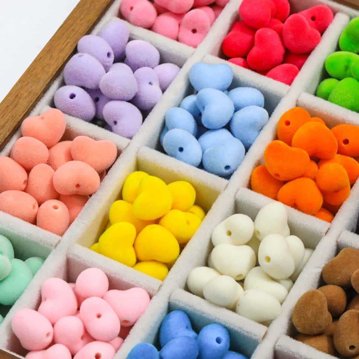10pcs/lot Velvet Beads Acrylic – Bead Mat Velvet recenzja i cena