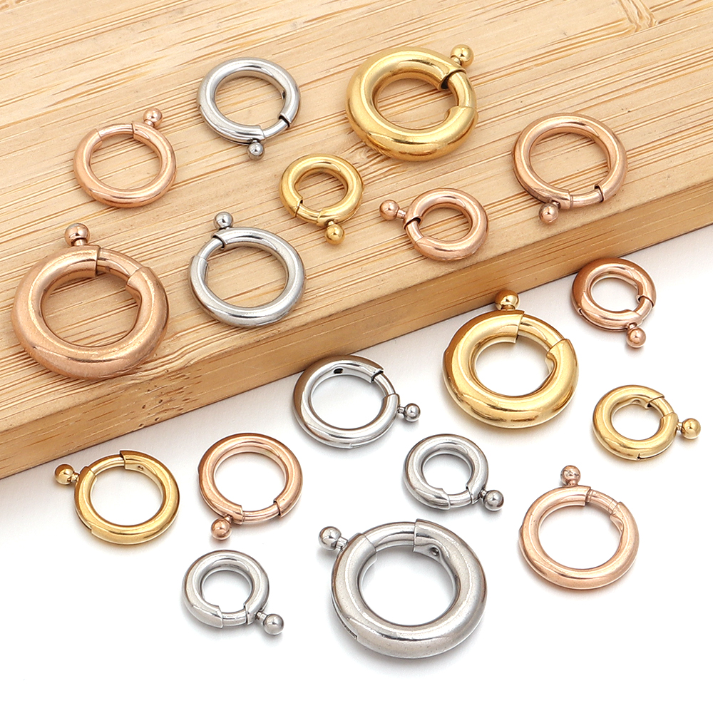 2pcs Stainless Steel Spring Cl – Jewelry Making Rings recenzja i cena