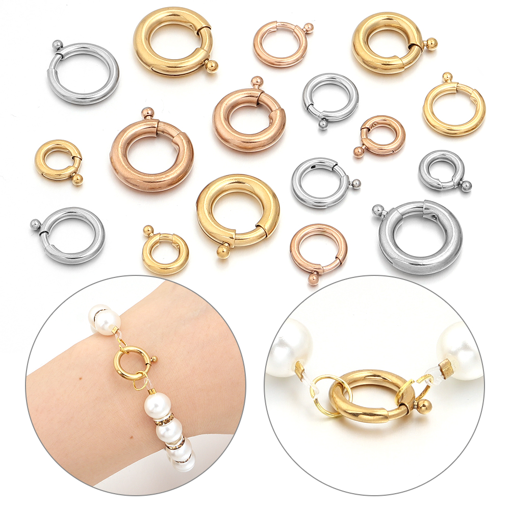 2pcs Stainless Steel Spring Cl – Jewelry Making Rings recenzja i cena