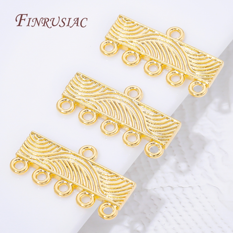 18K Gold Plated 5 Hole Bar Con – Jewelry Making Loops recenzja i cena