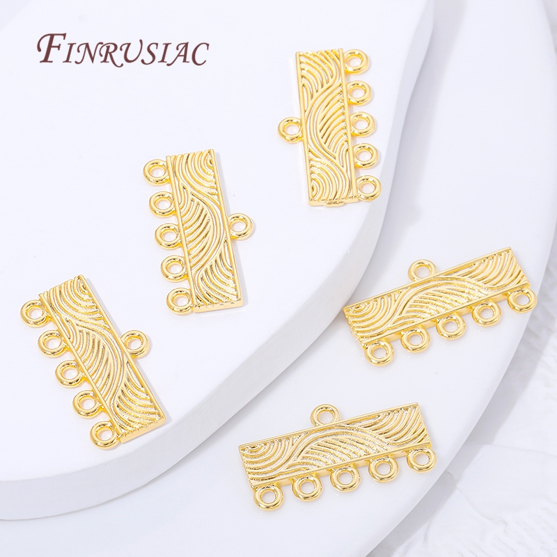 18K Gold Plated 5 Hole Bar Con – Jewelry Making Loops recenzja i cena