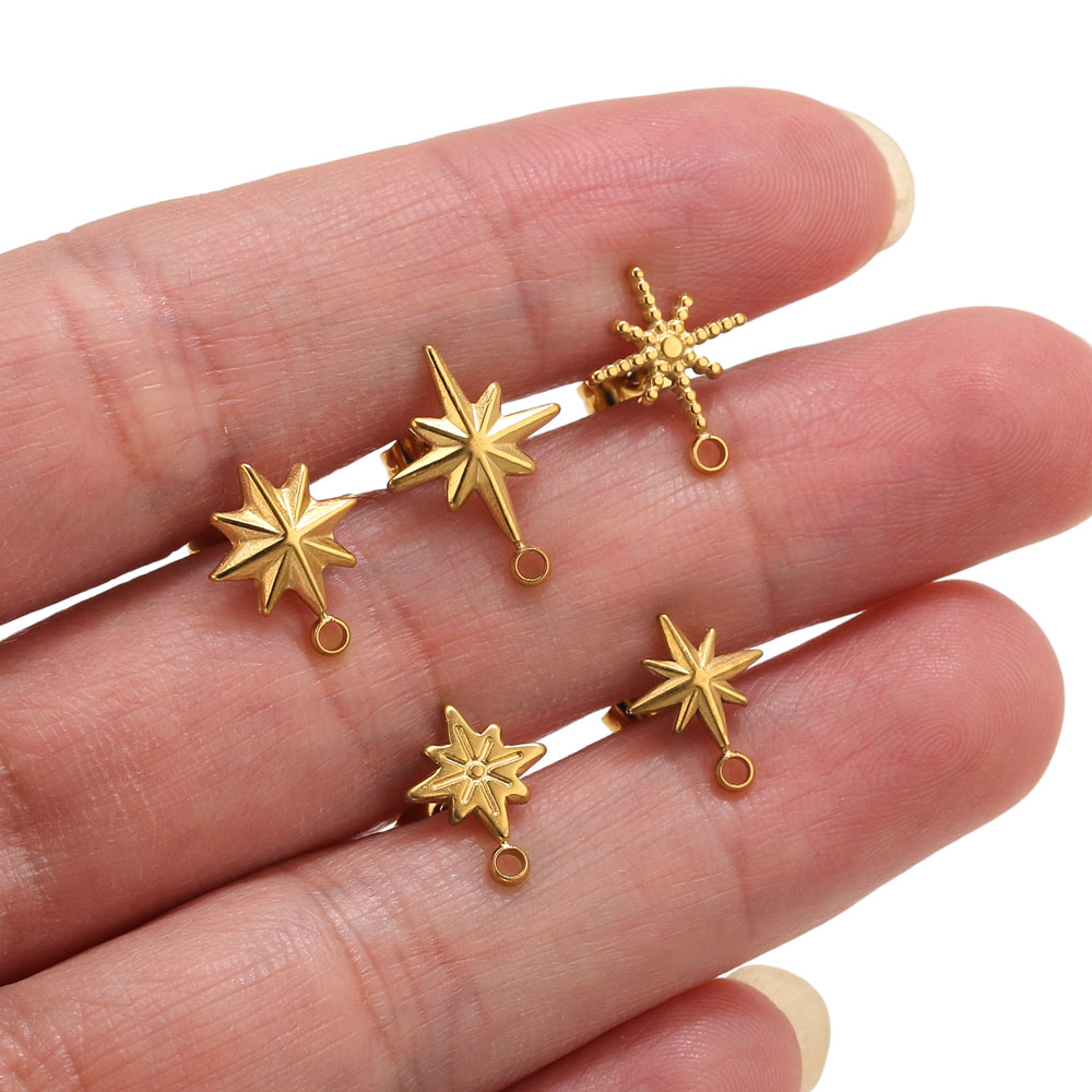 6pcs Stainless Steel Star Earr – Jewelry Making Beginners recenzja i cena