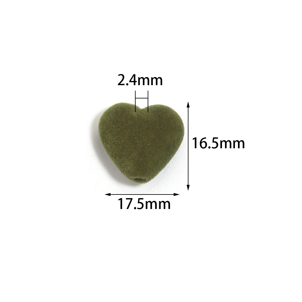 10pcs/lot Heart Flocking Acryl – Bead Mat Velvet recenzja i cena