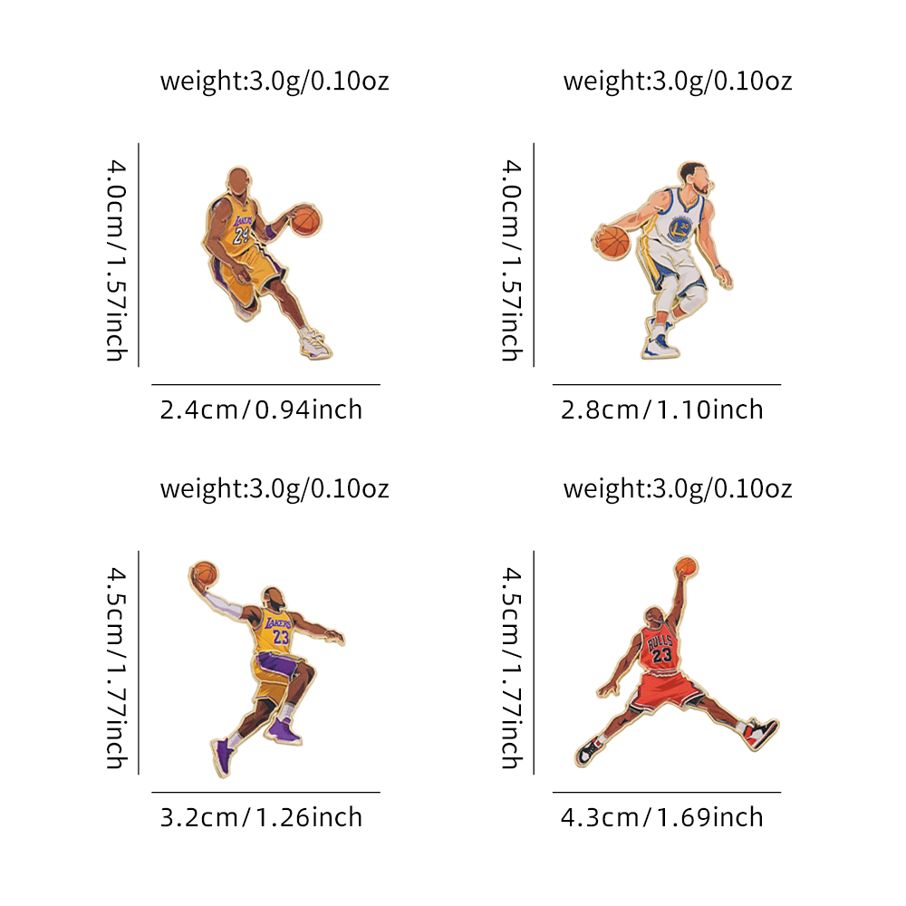 4pcs Basketball Enamel Pin Set – Jewelry Making Kit Professional recenzja i cena