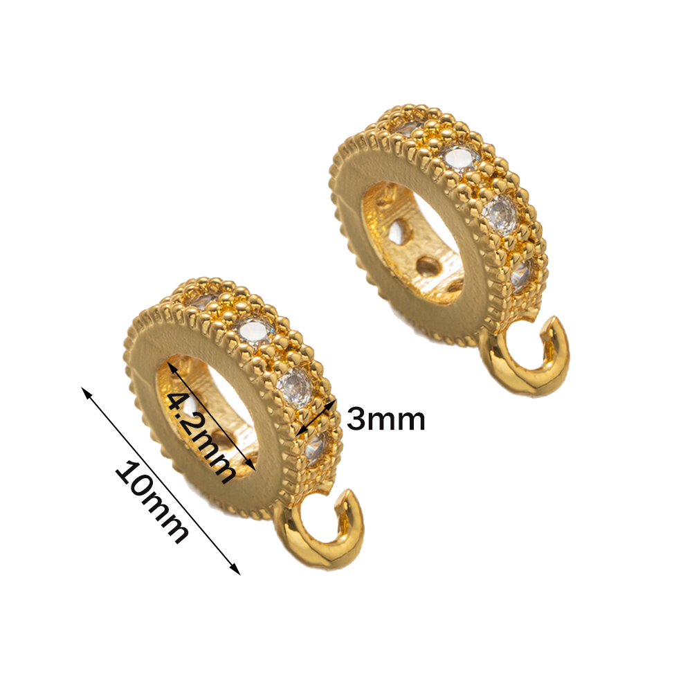 5pcs 18K Gold Plated Brass Zir – Jewelry Making Loops recenzja i cena