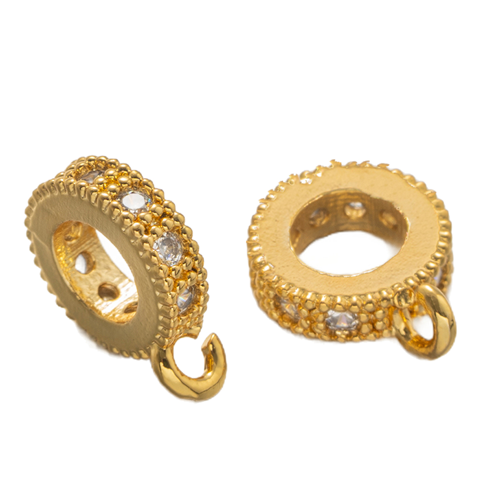 5pcs 18K Gold Plated Brass Zir – Jewelry Making Loops recenzja i cena