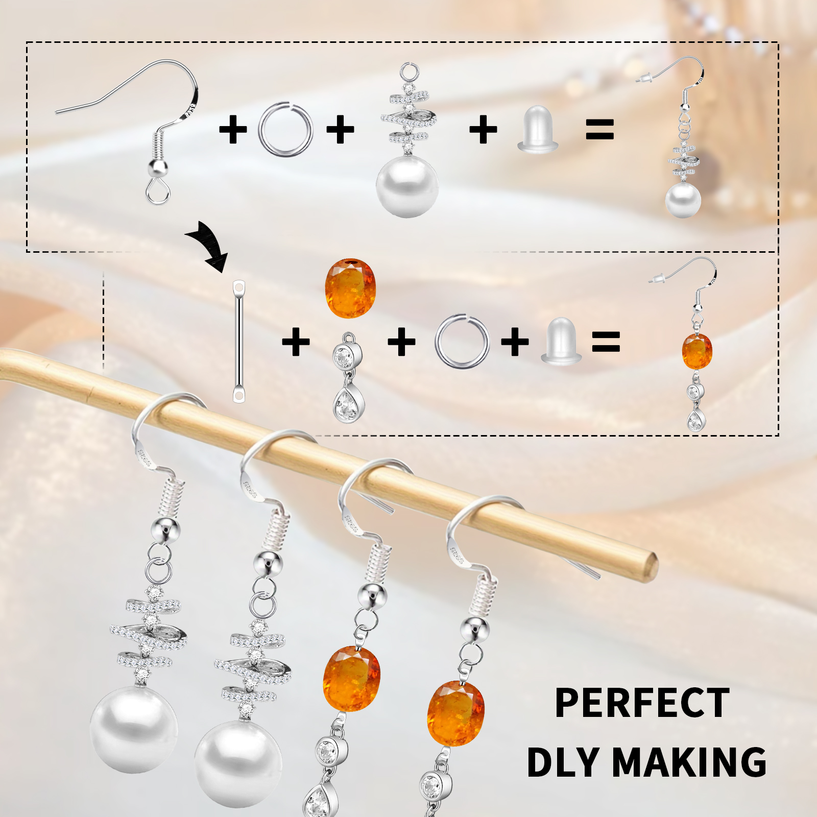 925 Silver/Gold Plated Earring – Jewelry Making Kit recenzja i cena