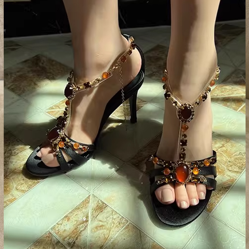 Rhinestone Open Toe Cross Stra – Jewelry Making Jewelry recenzja i cena