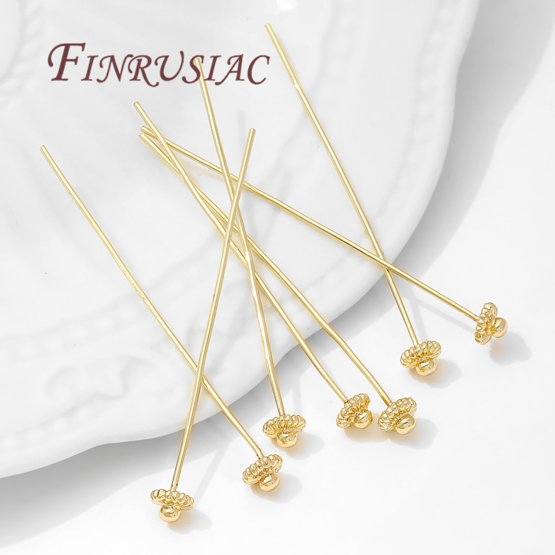 10/20Pcs/Lot 18K Gold-plated P – Jewelry Making Head Pins recenzja i cena