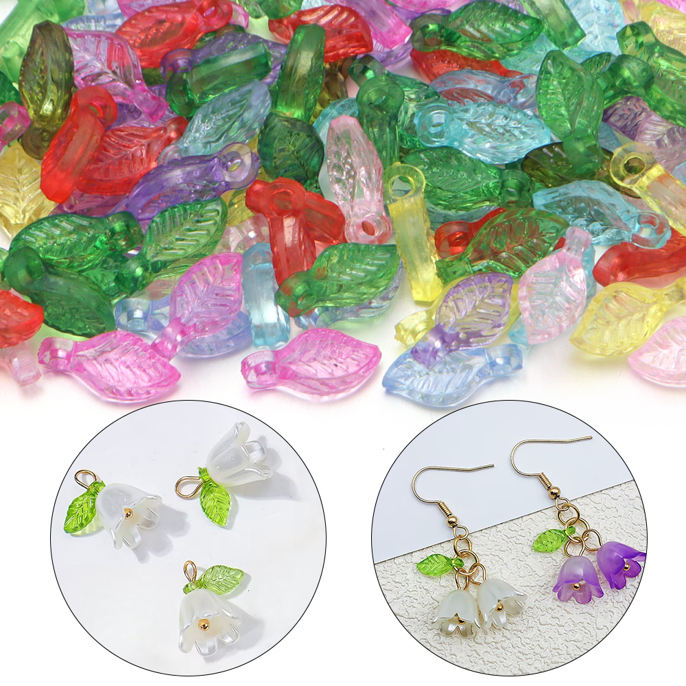 200pcs/lot Green Leaves Glass  – Jewelry Making Beginners recenzja i cena