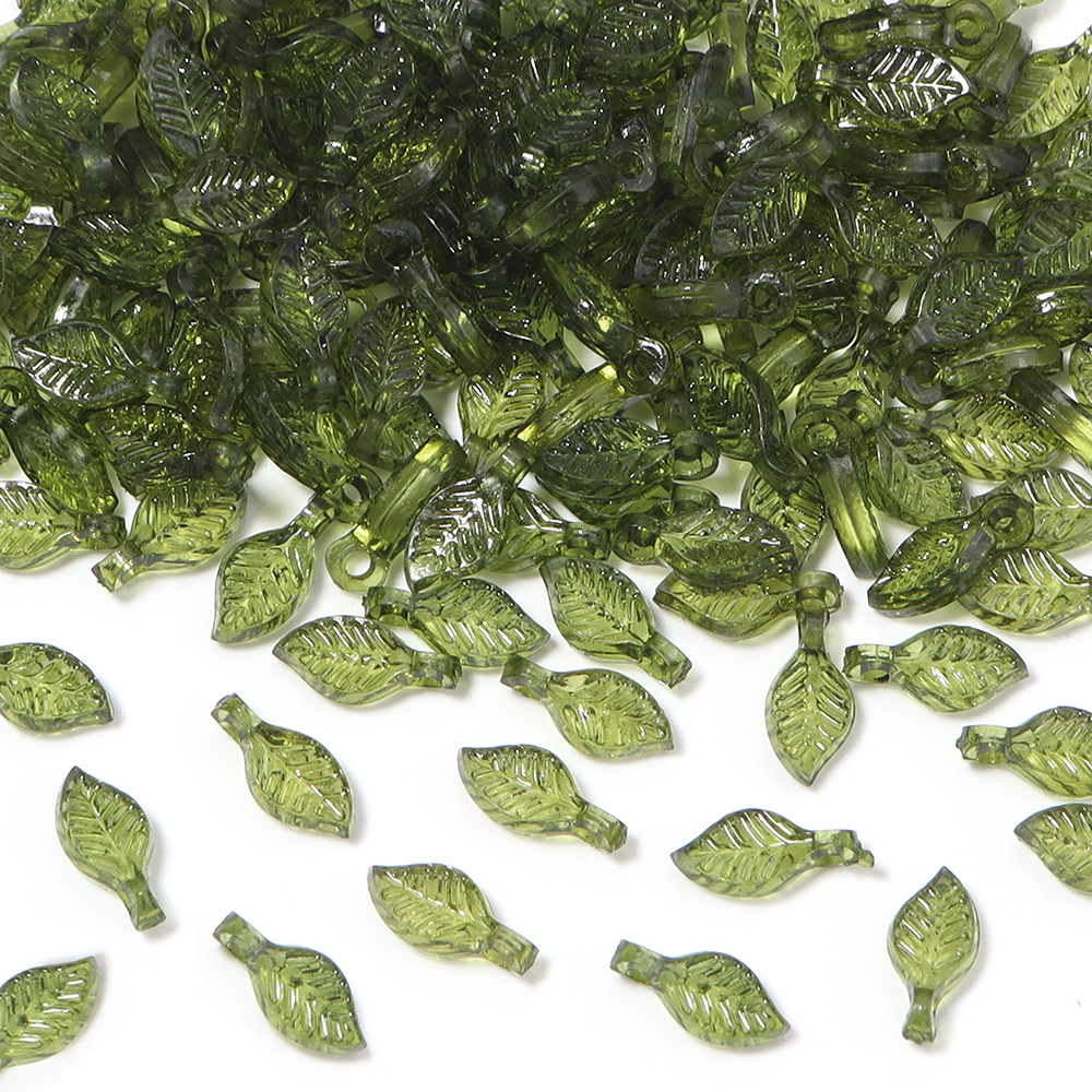 200pcs/lot Green Leaves Glass  – Jewelry Making Beginners recenzja i cena