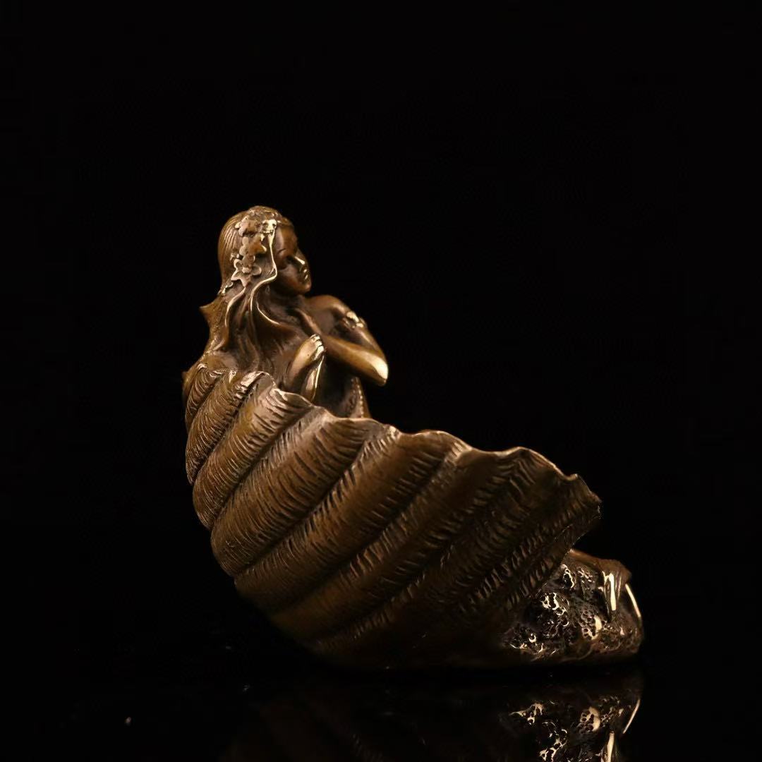 Antique Brass Mermaid Statue S – Jewelry Making Desk recenzja i cena