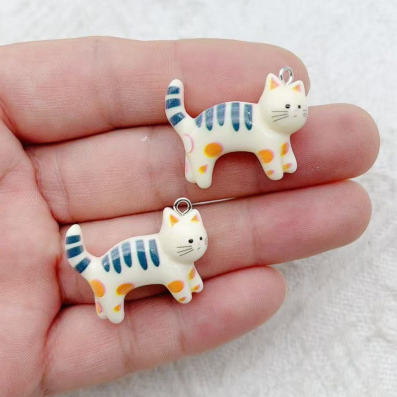 10pcs resin cartoon cat animal – Jewelry Making Jewelry recenzja i cena