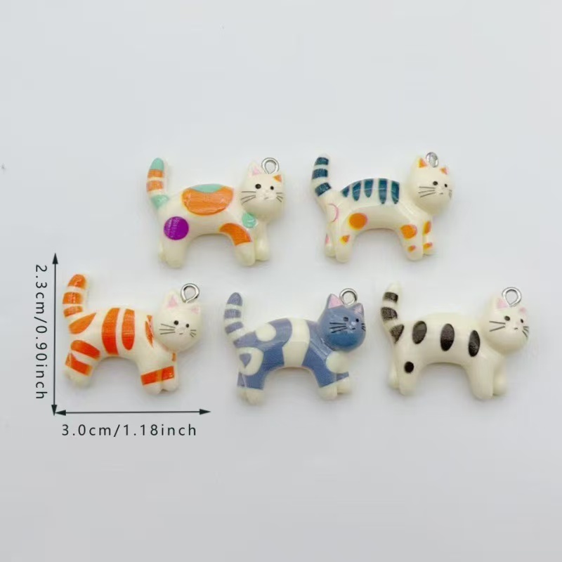 10pcs resin cartoon cat animal – Jewelry Making Jewelry recenzja i cena