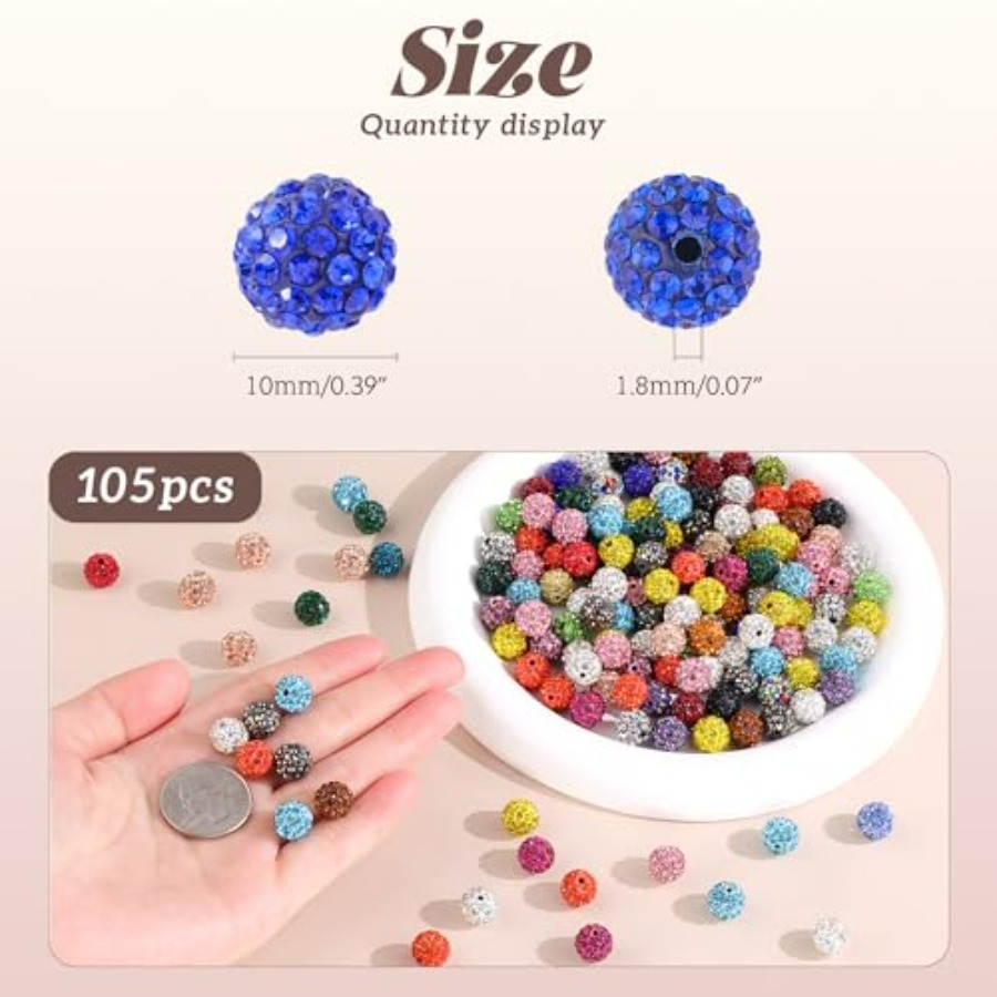 10mm Rhinestone Beads for Jewe – Jewelry Making In Clay recenzja i cena
