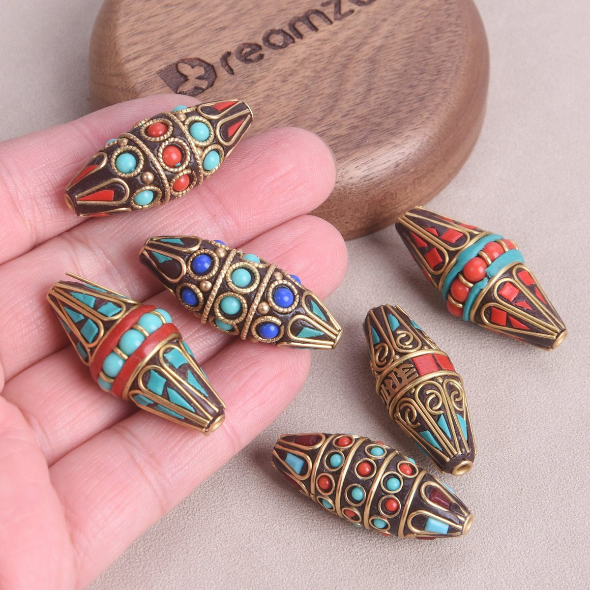 1pcs Bicone Oval Shape 38x15mm – Jewelry Making In Clay recenzja i cena