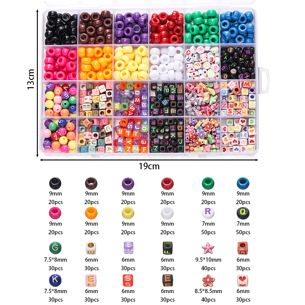 680pcs/Box Colorful Acrylic Po – Jewelry Making Kit recenzja i cena