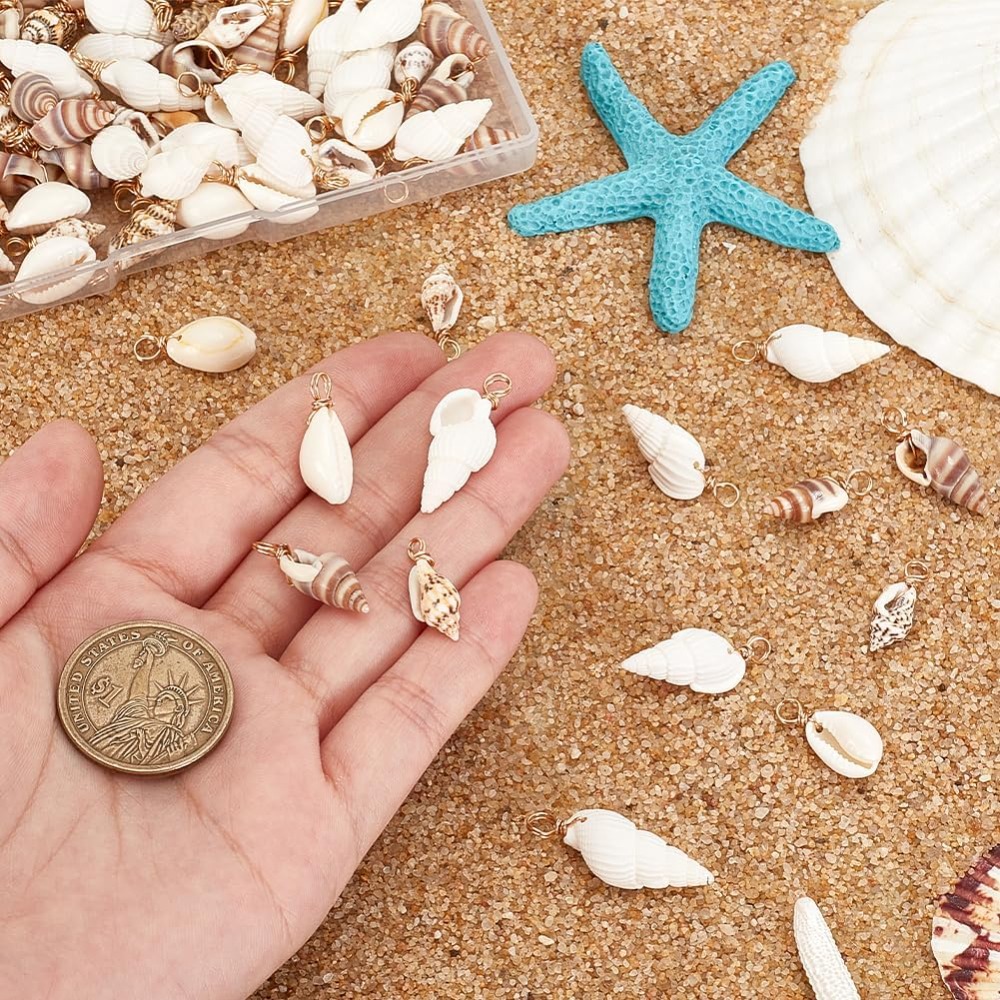 100pcs 4 Styles Natural Shell  – Jewelry Making Beginners recenzja i cena