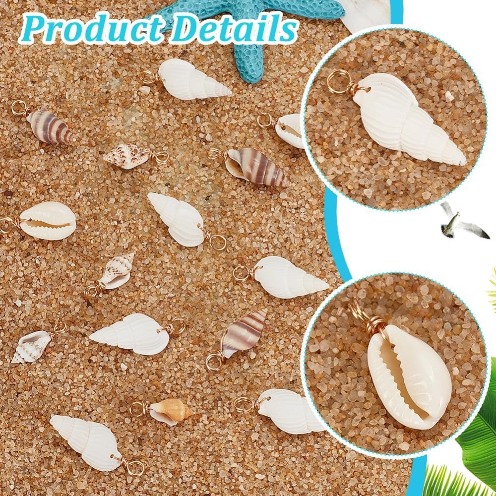 100pcs 4 Styles Natural Shell  – Jewelry Making Beginners recenzja i cena